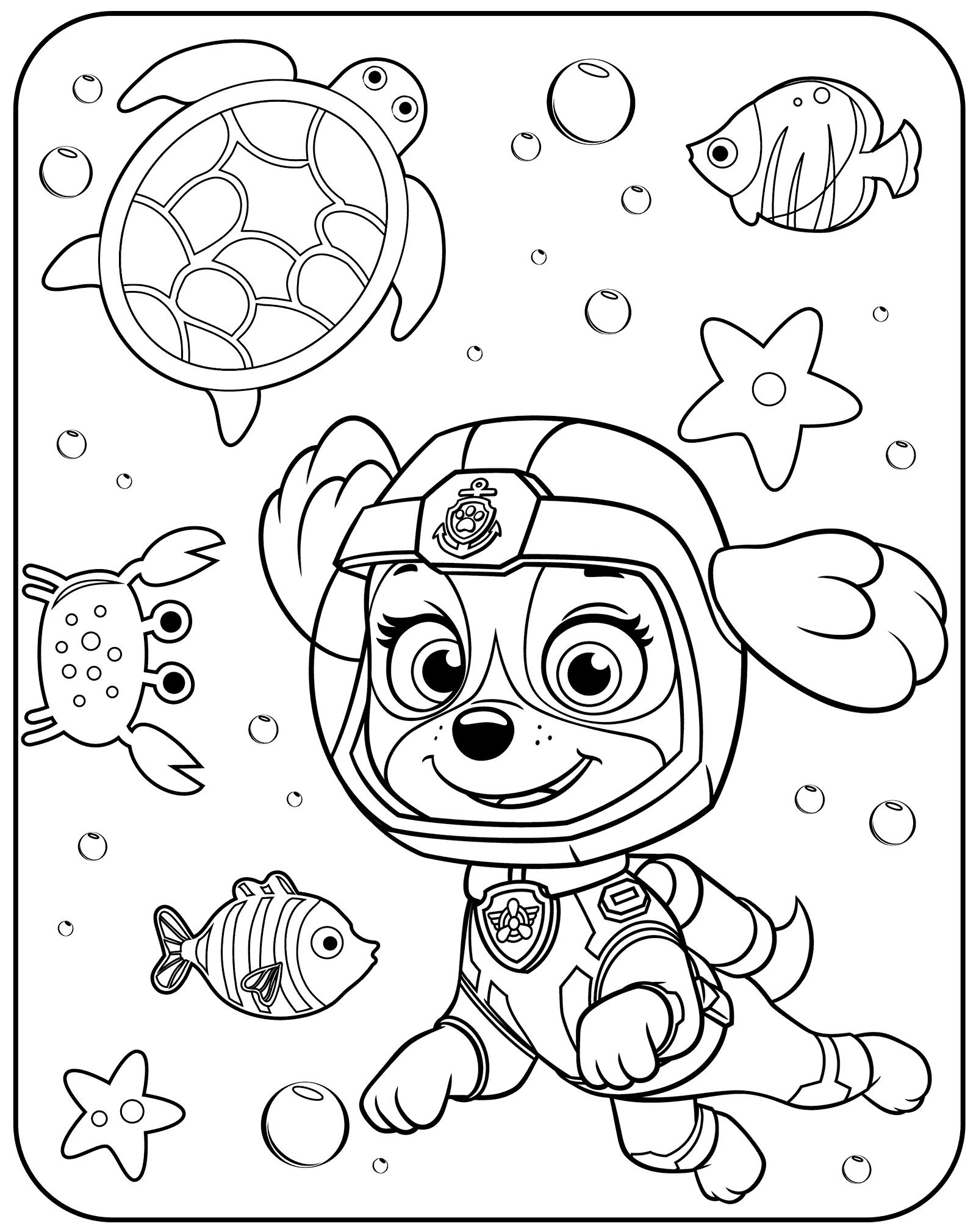 Coloring fun with Paw Patrol