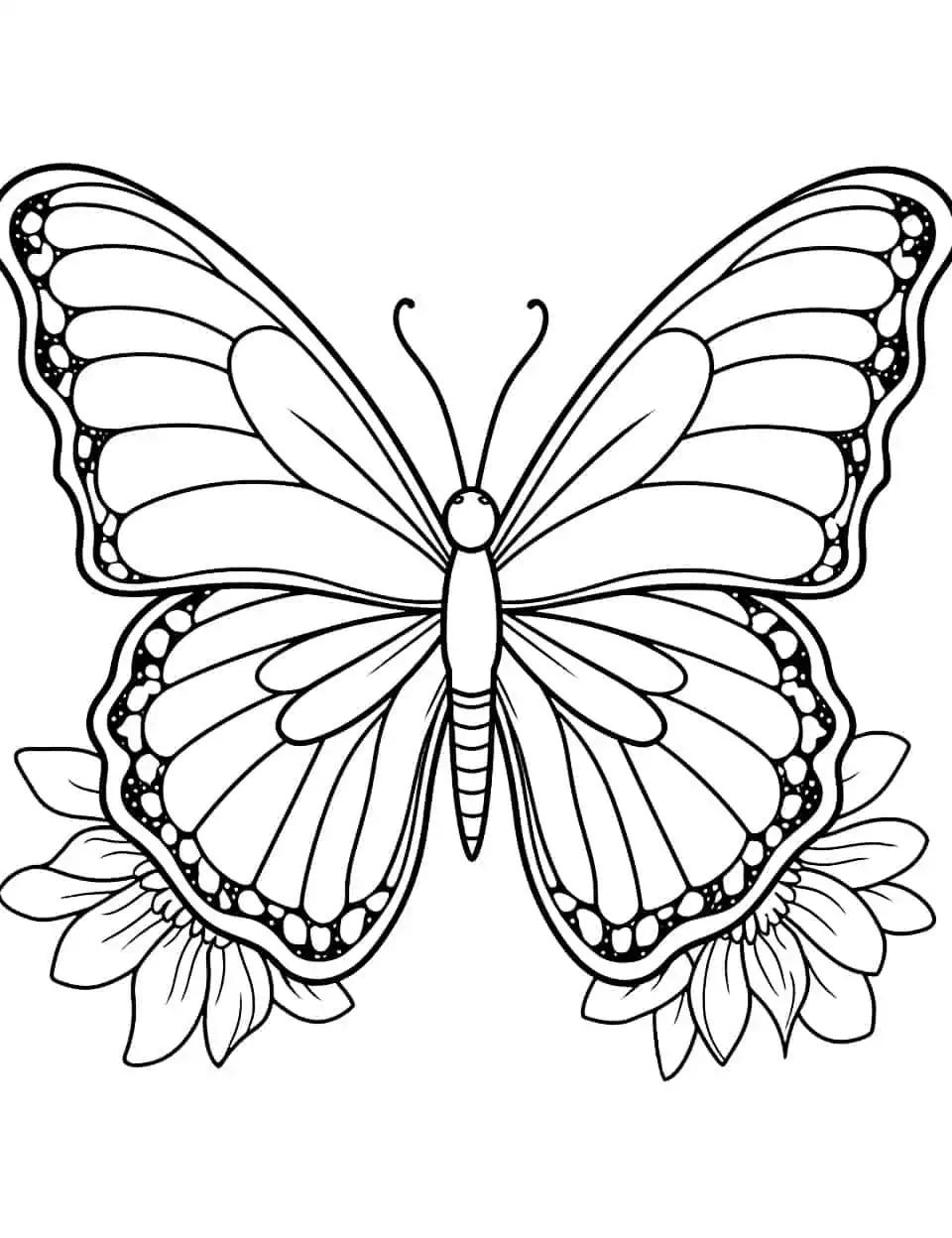 Cute Butterfly Coloring Pages For Adults