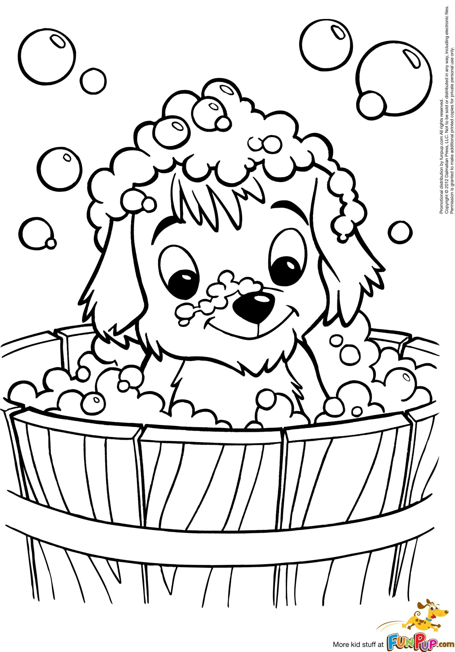 Cute Dog Coloring Pages For Kids