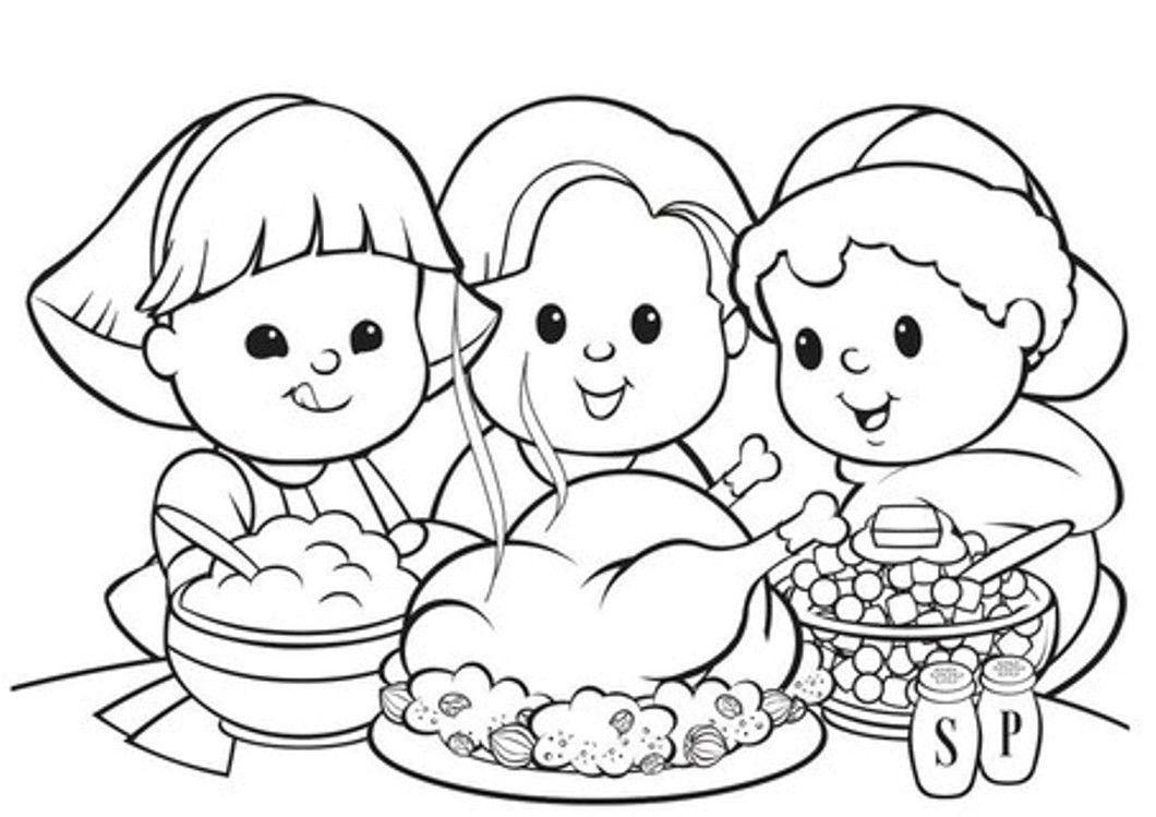 Cute Thanksgiving Food Coloring Pages