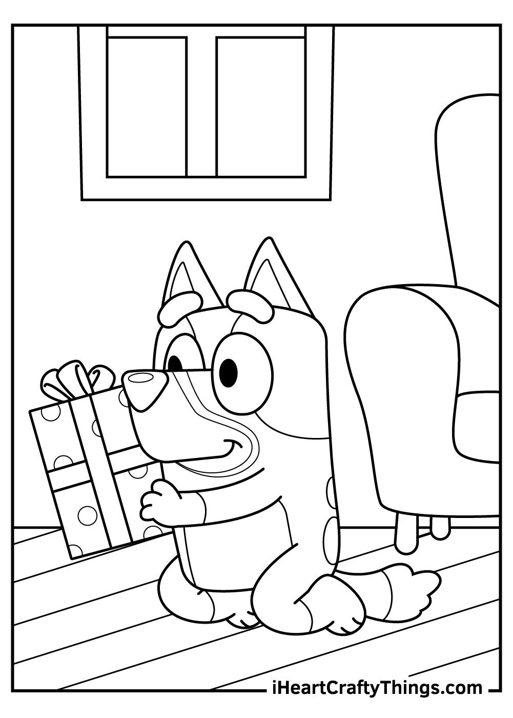 Easy Bluey Coloring Pages