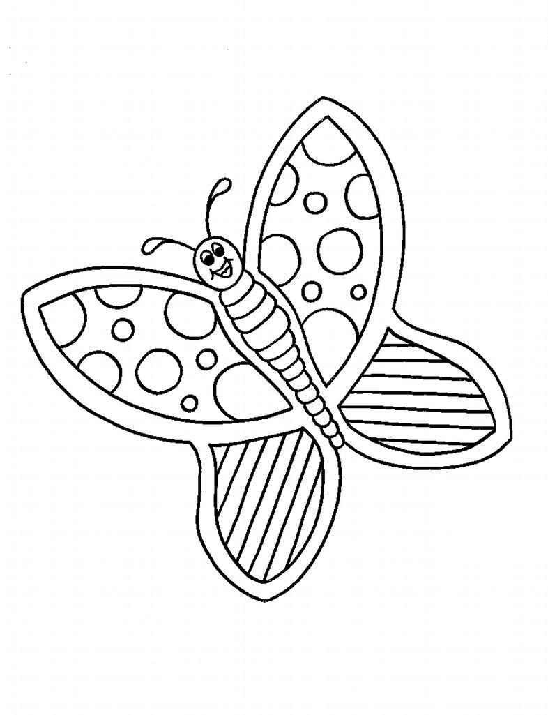 Easy Butterfly Coloring Pages For Adults