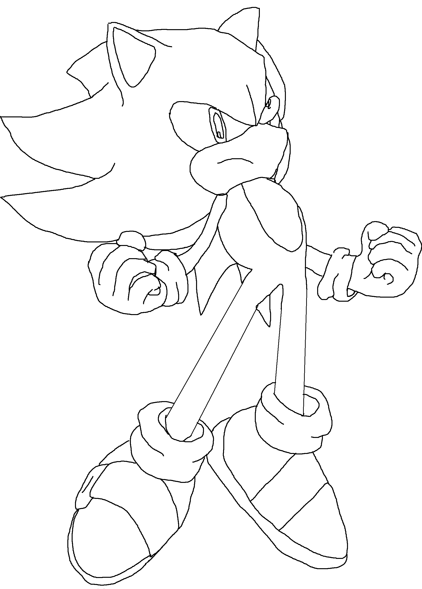 Easy Sonic Coloring Templates