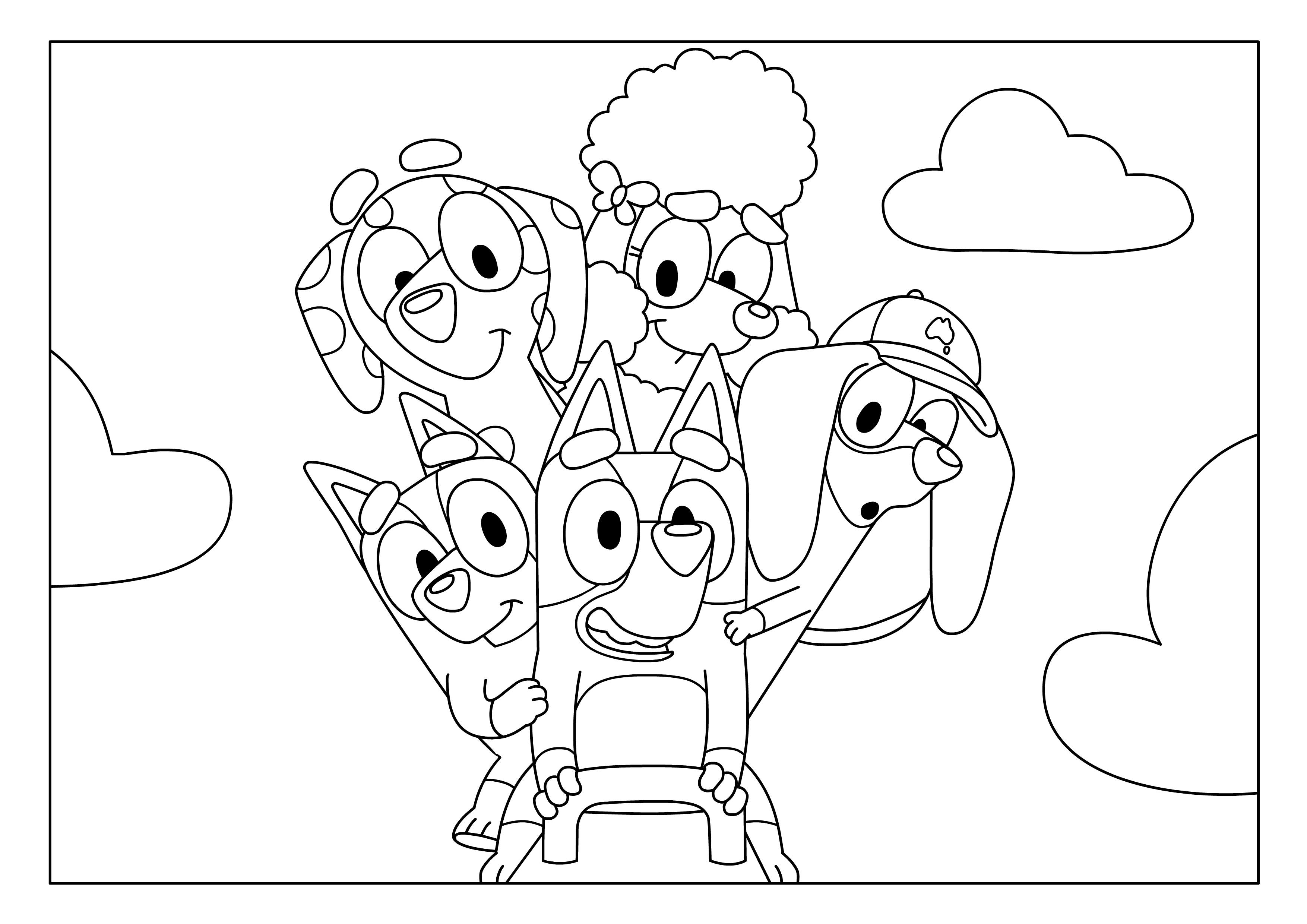 Free Bluey Character Coloring Pages