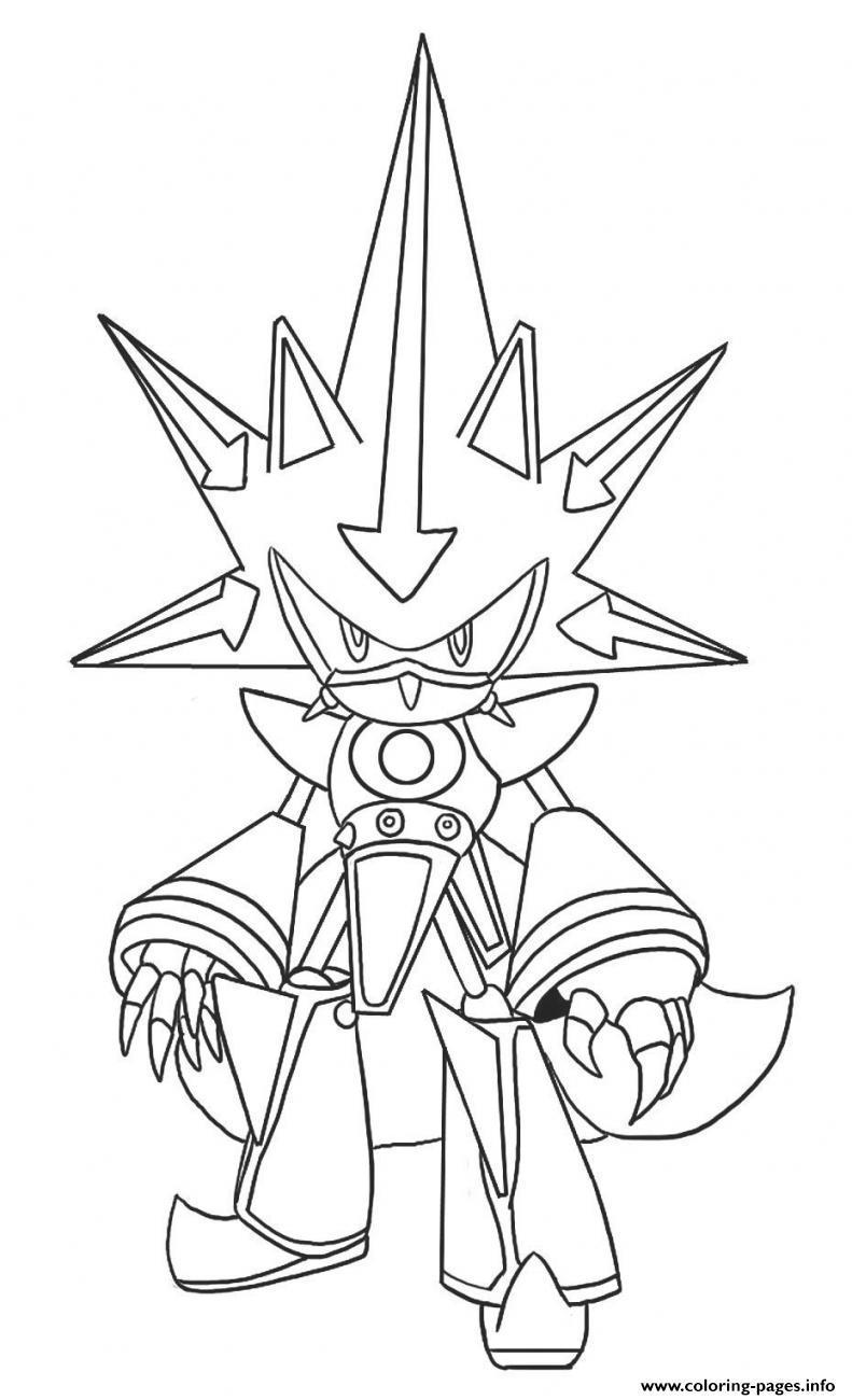 Free Metal Sonic Coloring Pages