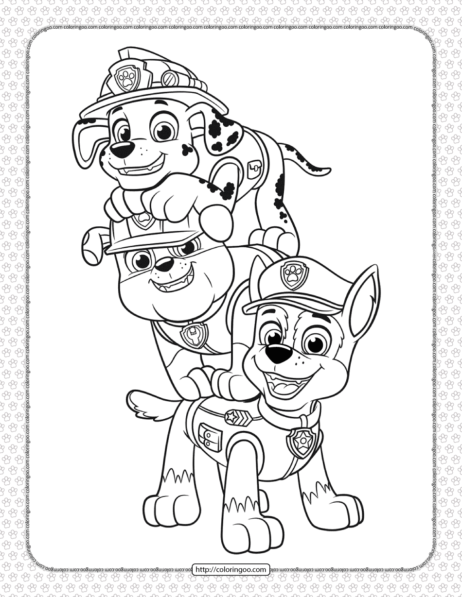 Free Paw Patrol printable sheets