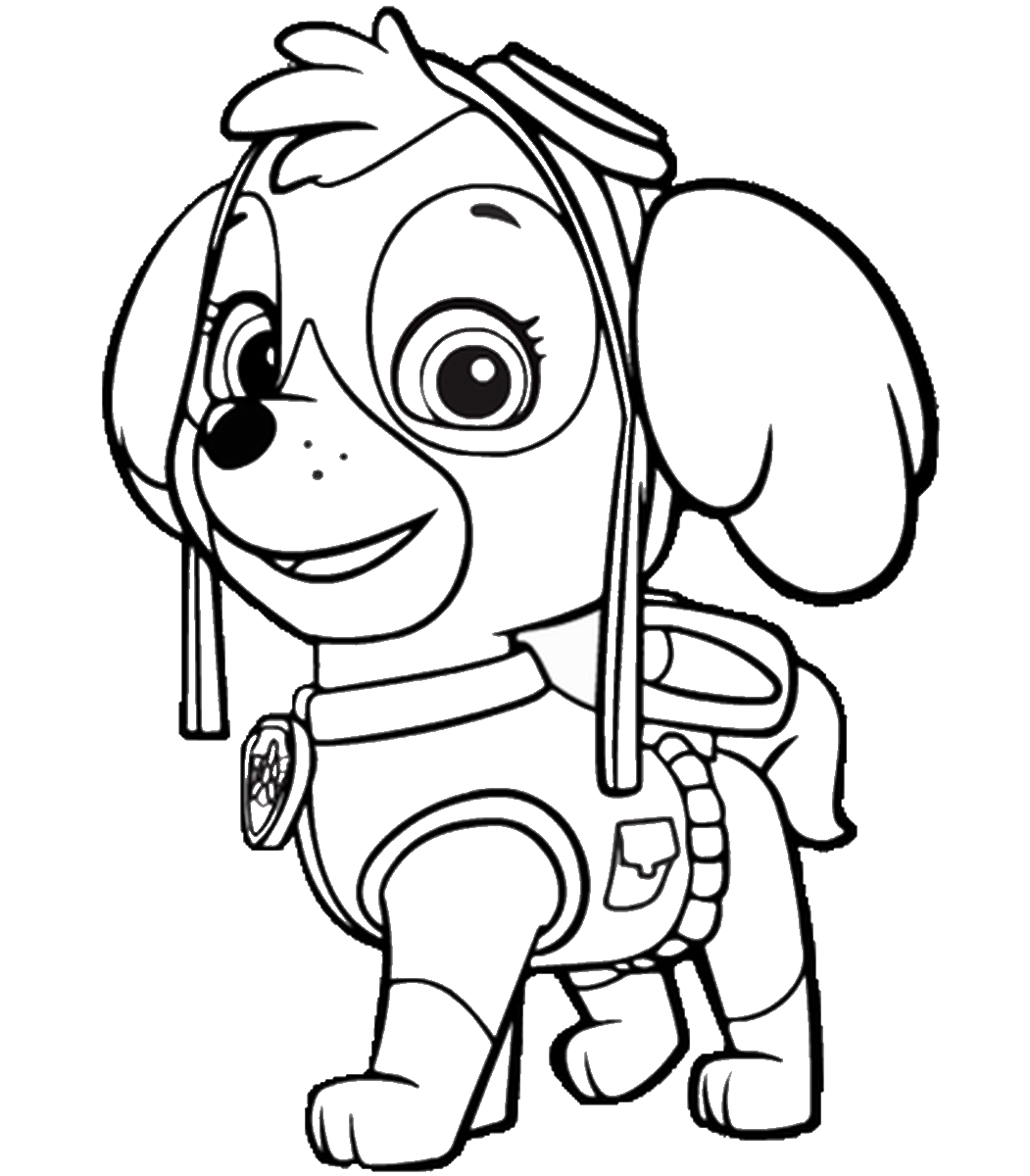 Free downloadable Paw Patrol coloring