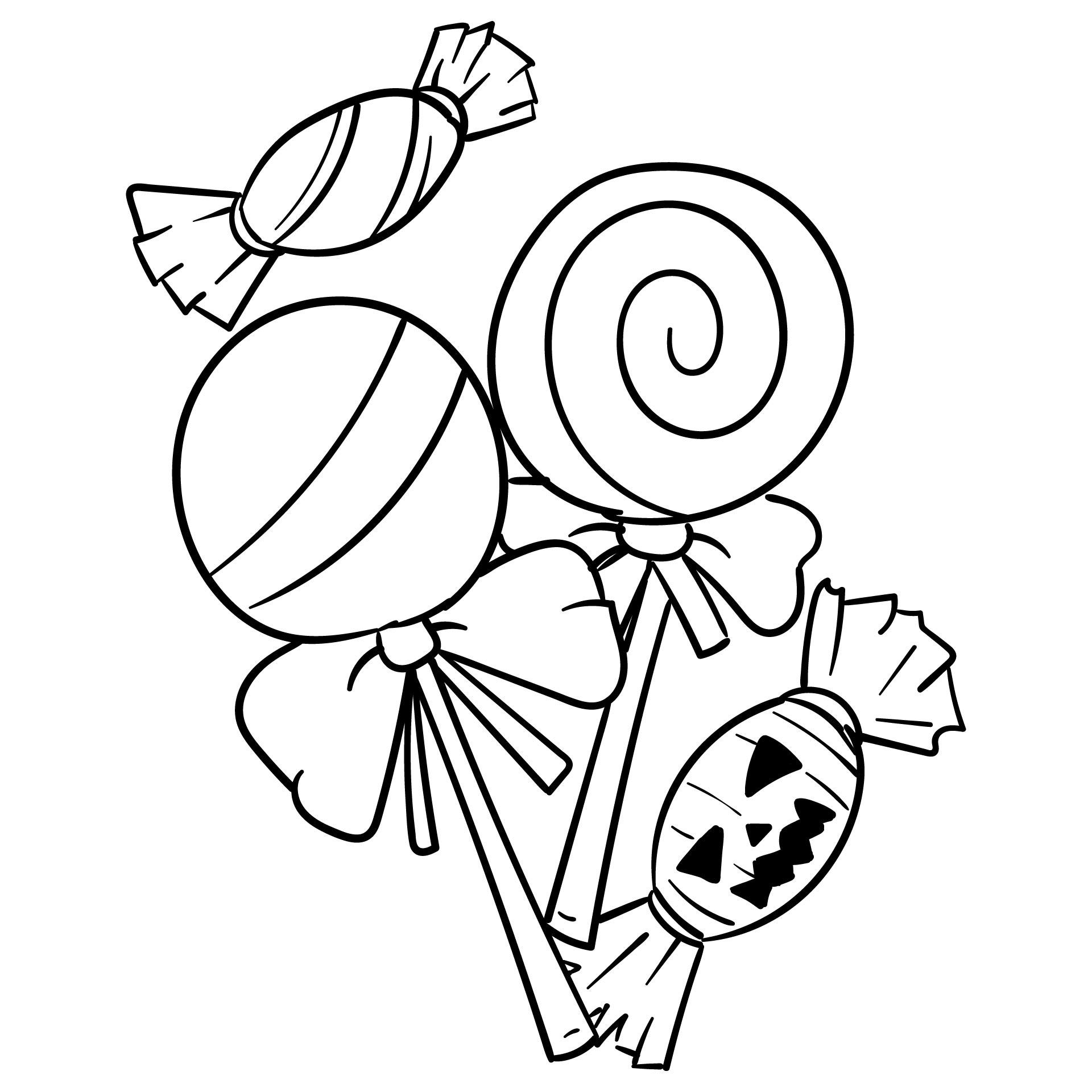 Halloween Candy Bag Coloring Page