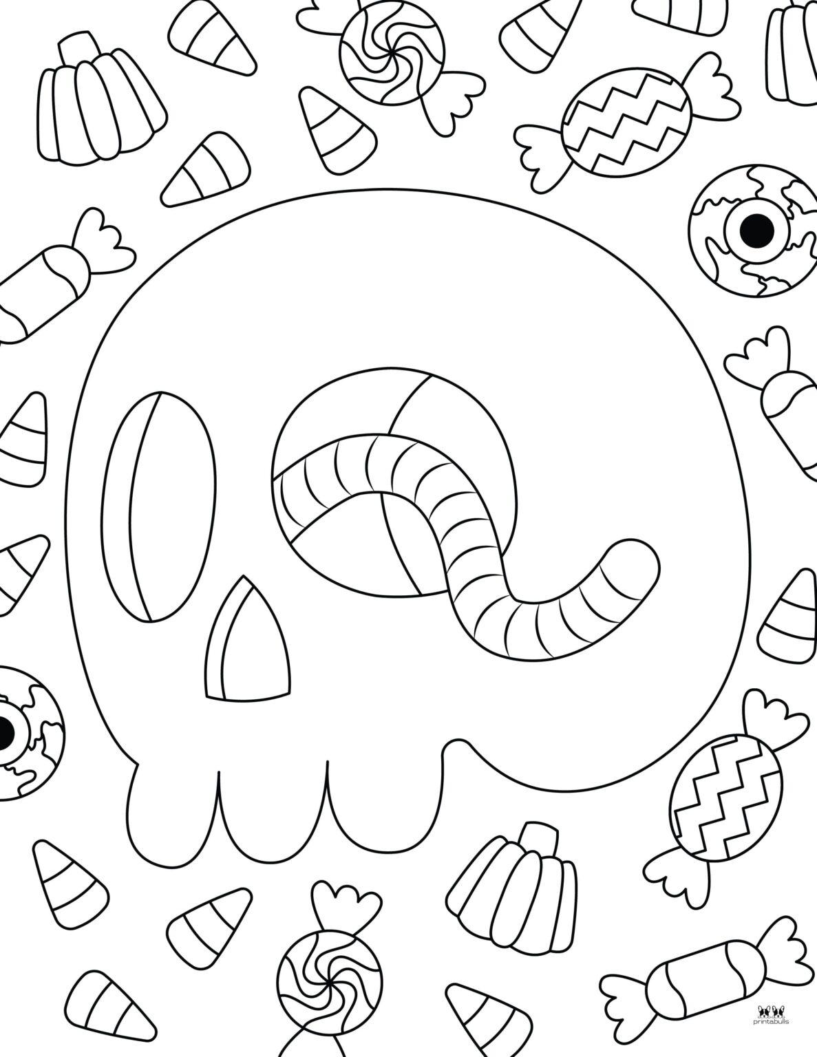 Halloween Candy Coloring Pages Baby