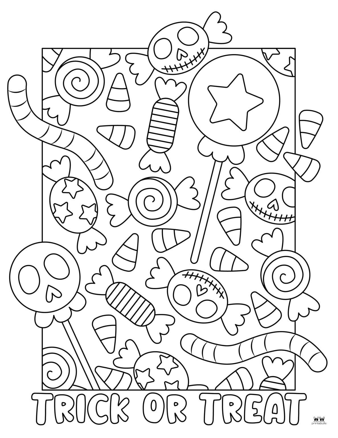 Halloween Candy Coloring Pages Color