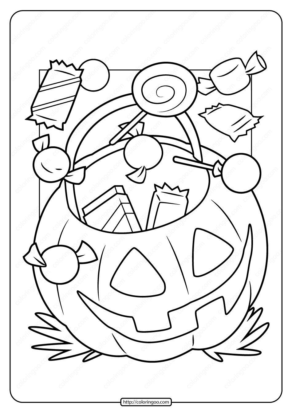 Halloween Candy Coloring Pages Coloring Pages