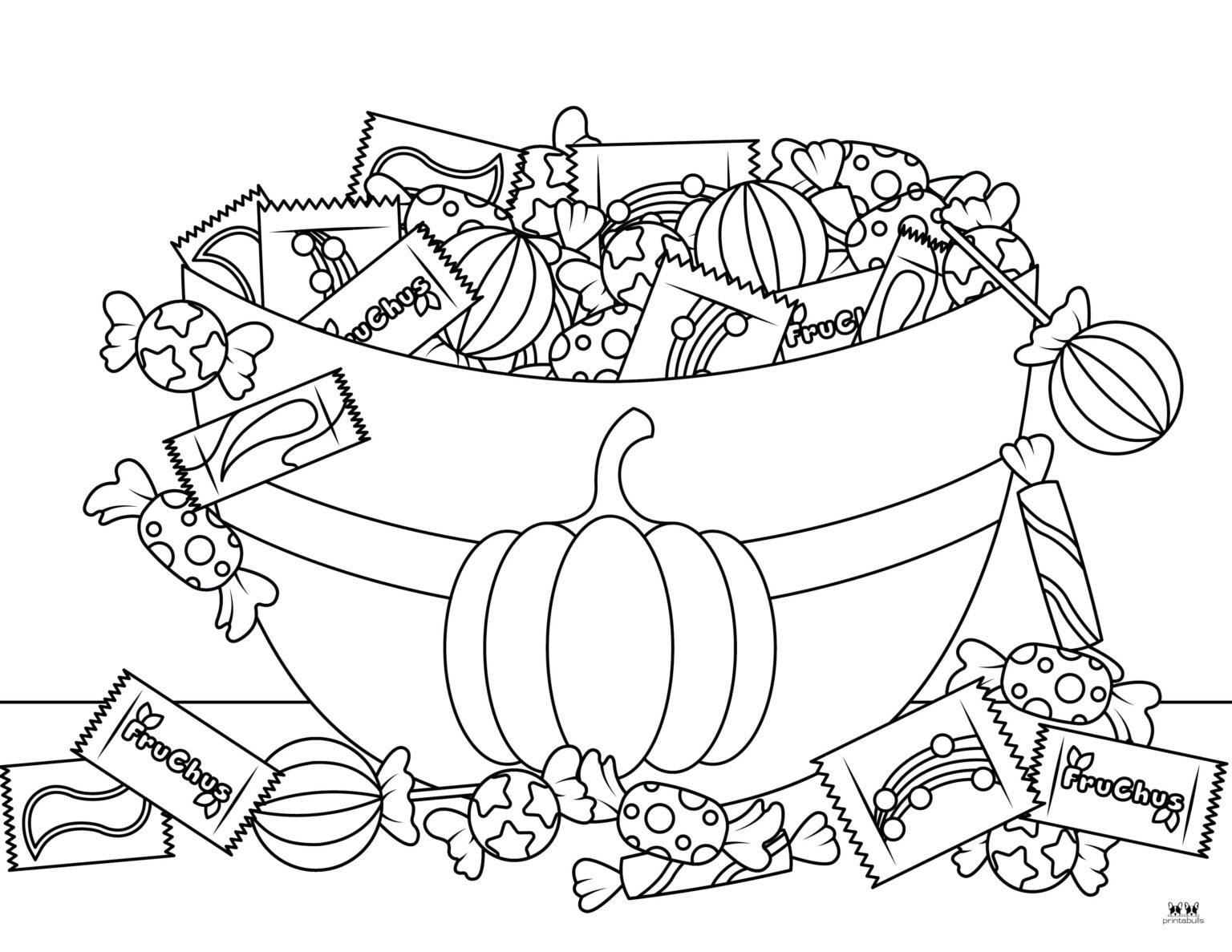 Halloween Candy Coloring Pages Download