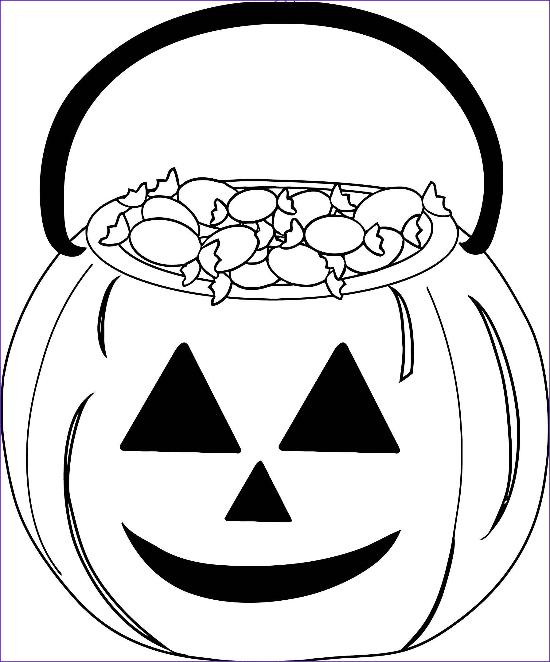 Halloween Candy Coloring Pages Editable