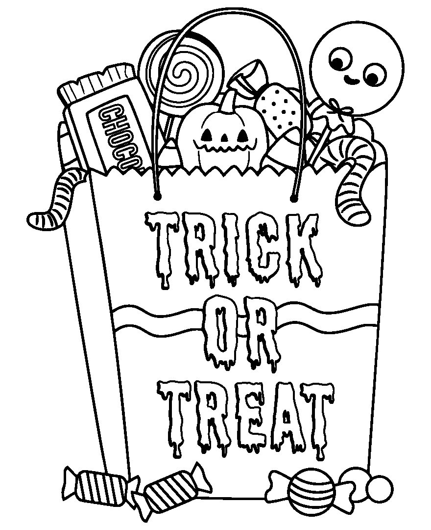 Halloween Candy Coloring Pages For Adults