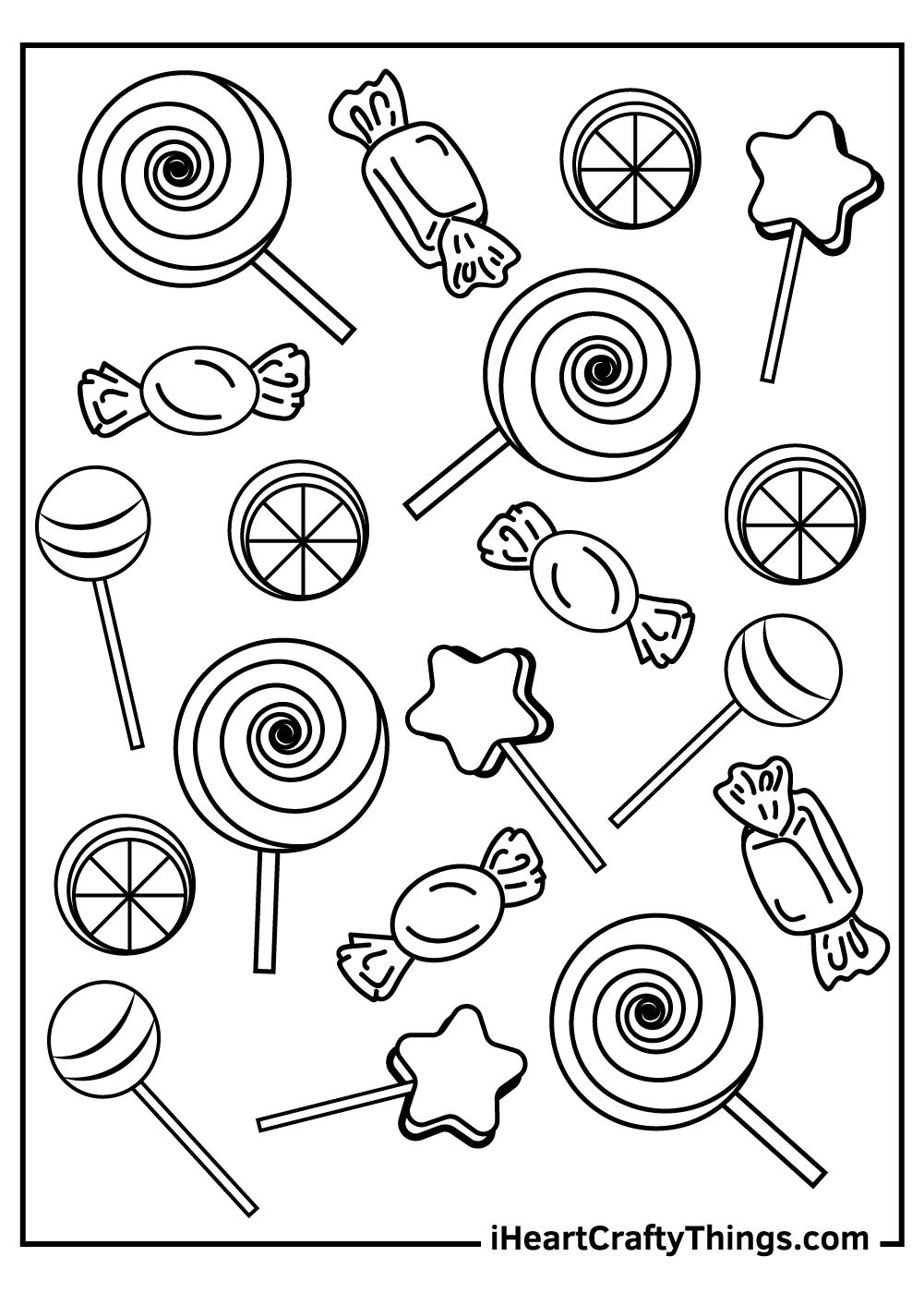 Halloween Candy Coloring Pages Jpg