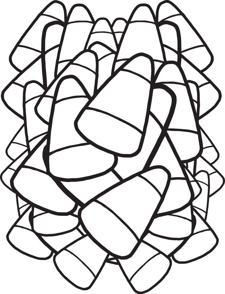 Halloween Candy Coloring Pages Pdf