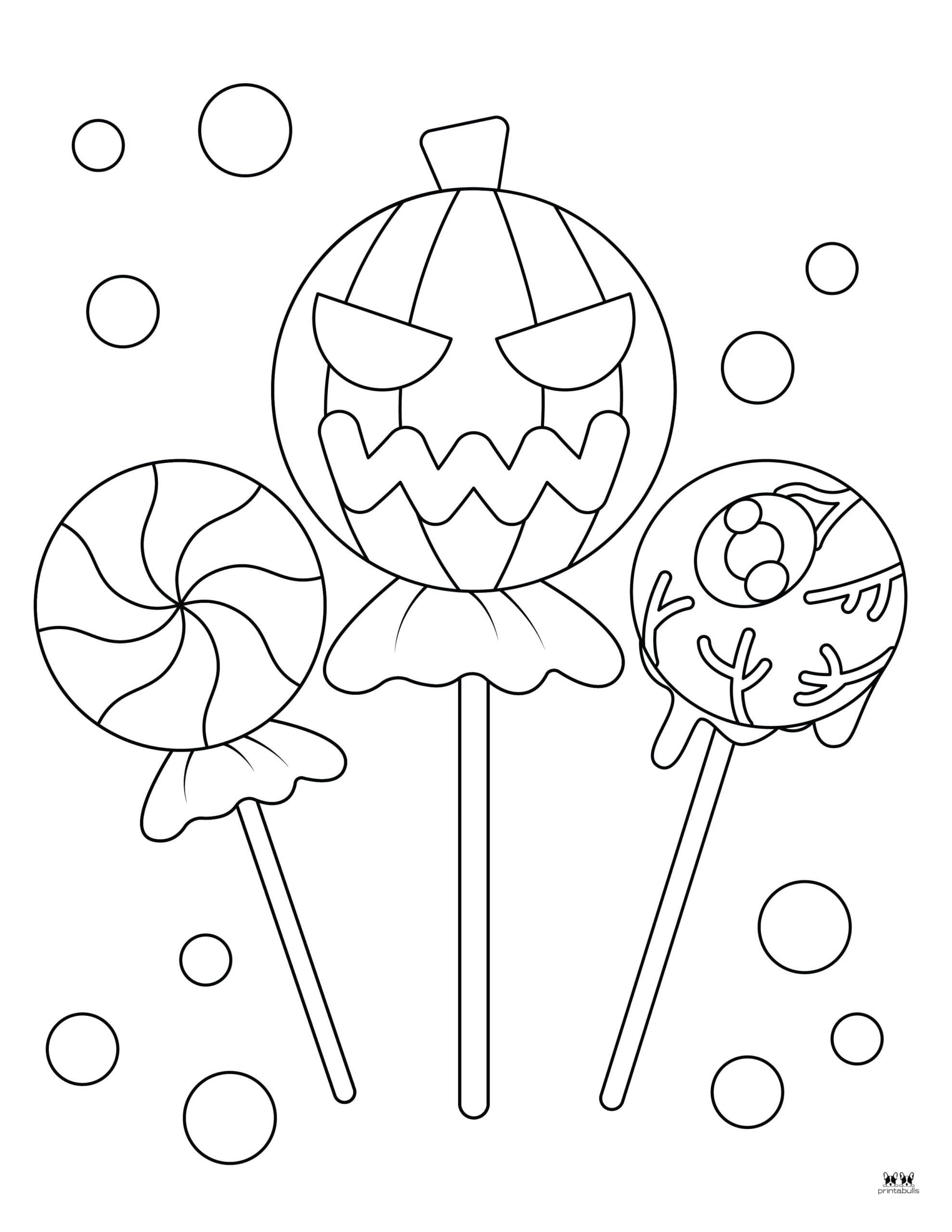 Halloween Candy Coloring Sheet