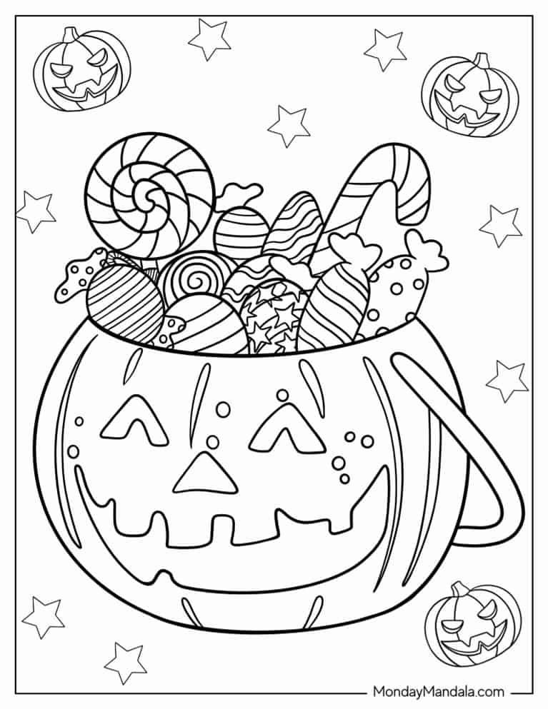 Halloween Candy Corn Coloring Pages