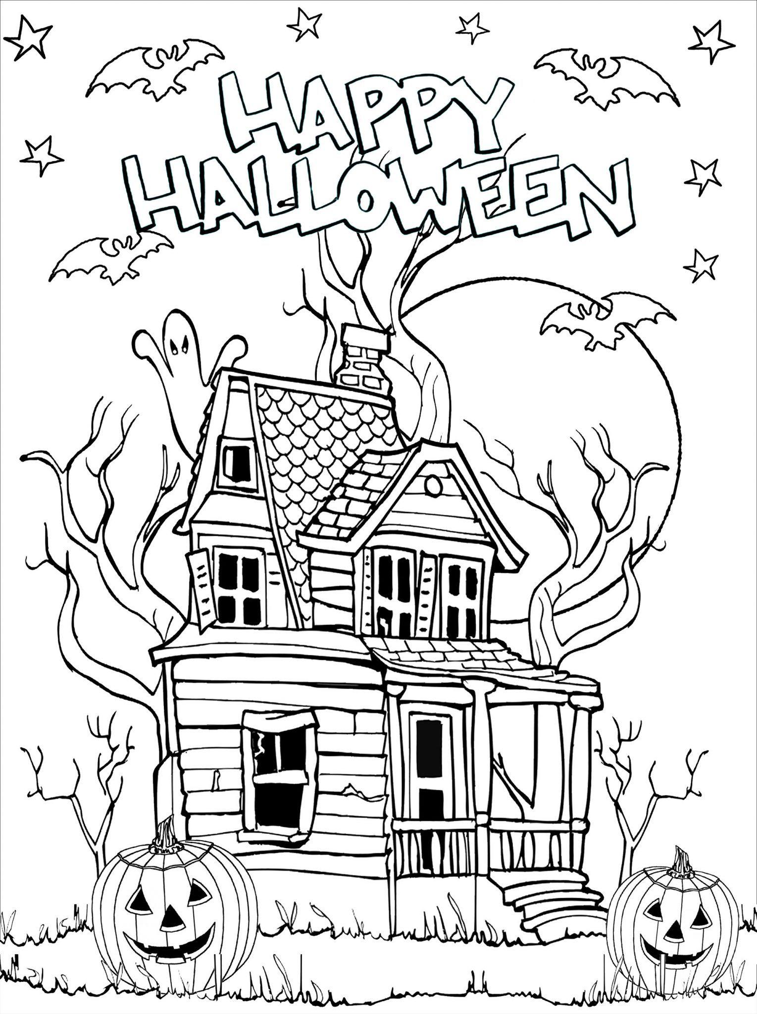 Halloween Mask Coloring Pages