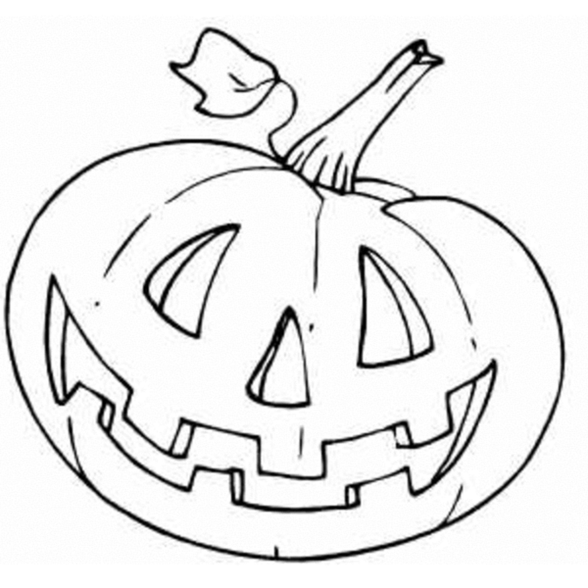 Halloween Pumpkin Coloring Pages Cartoon