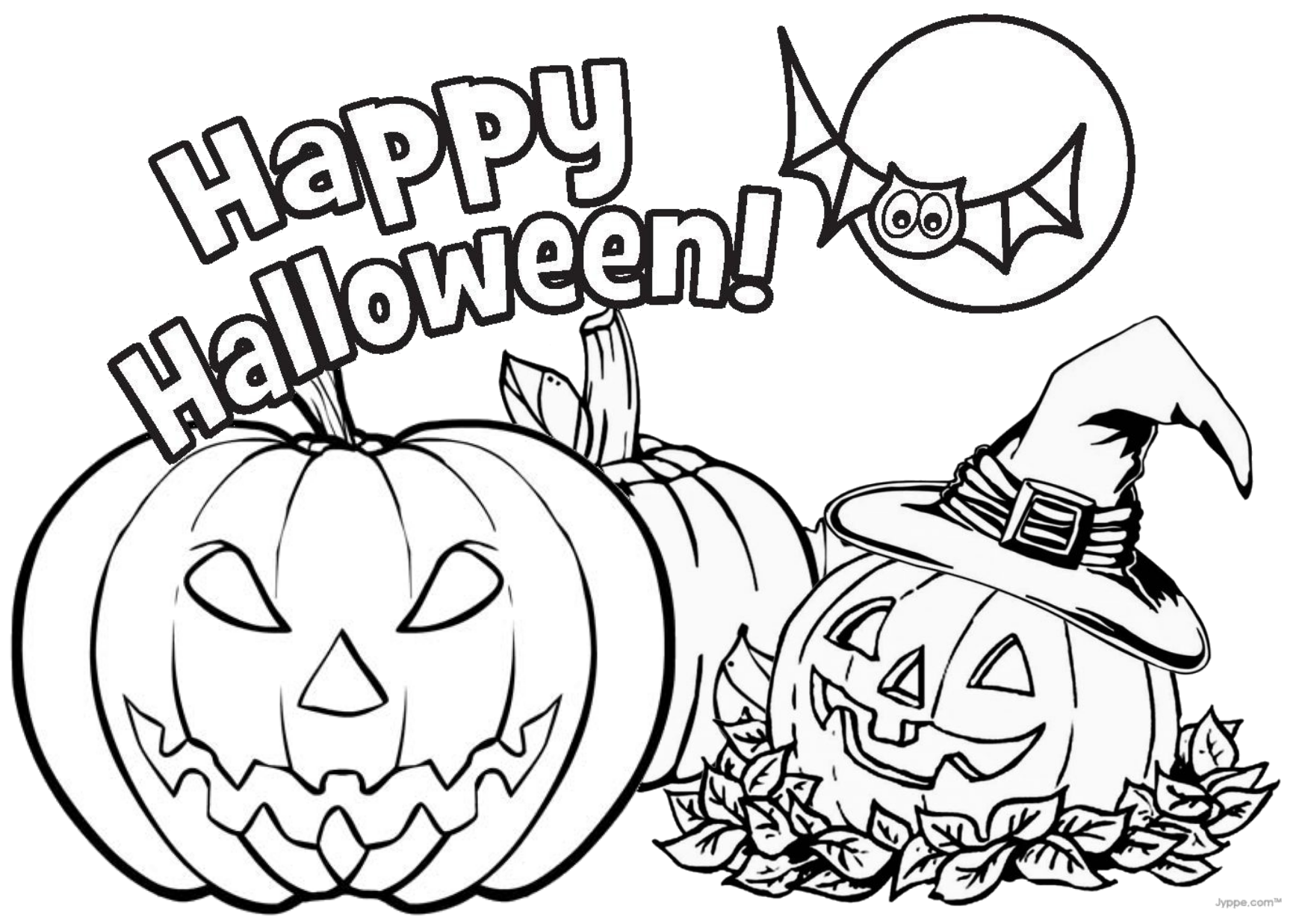 Halloween Pumpkin Coloring Pages Easy