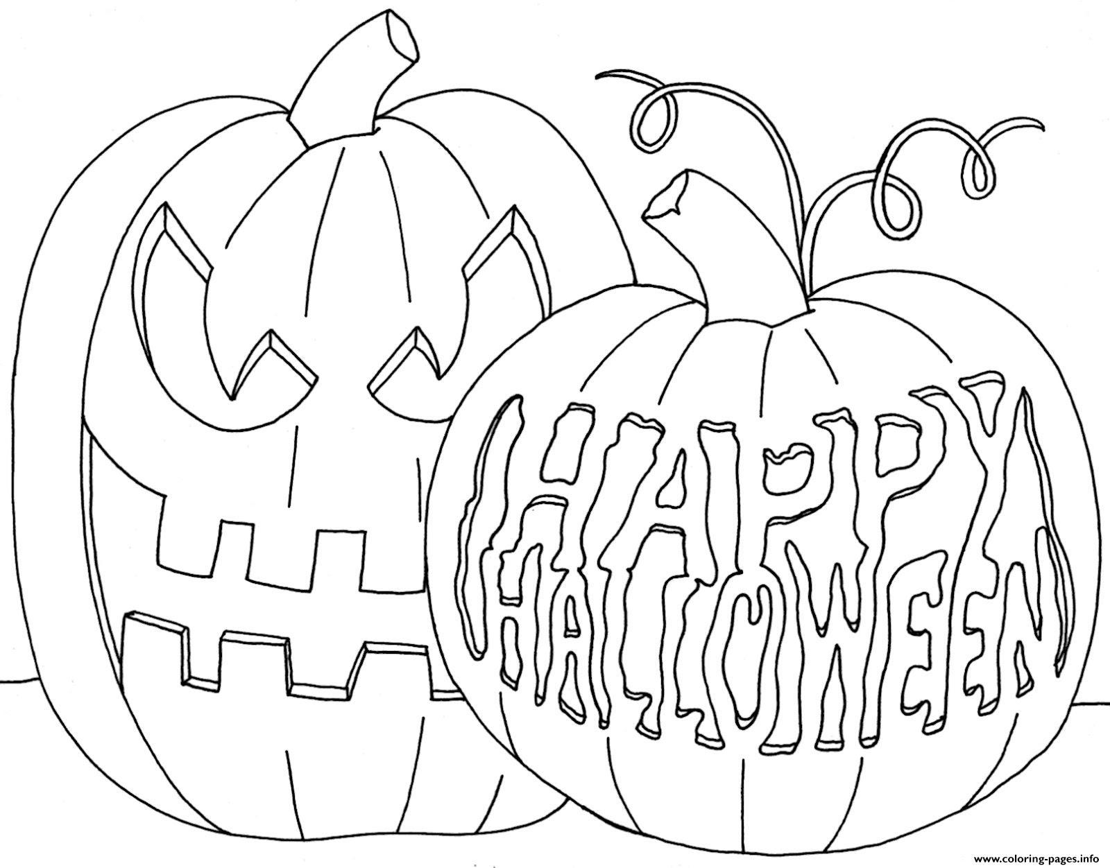 Halloween Pumpkin Coloring Pages Jungle