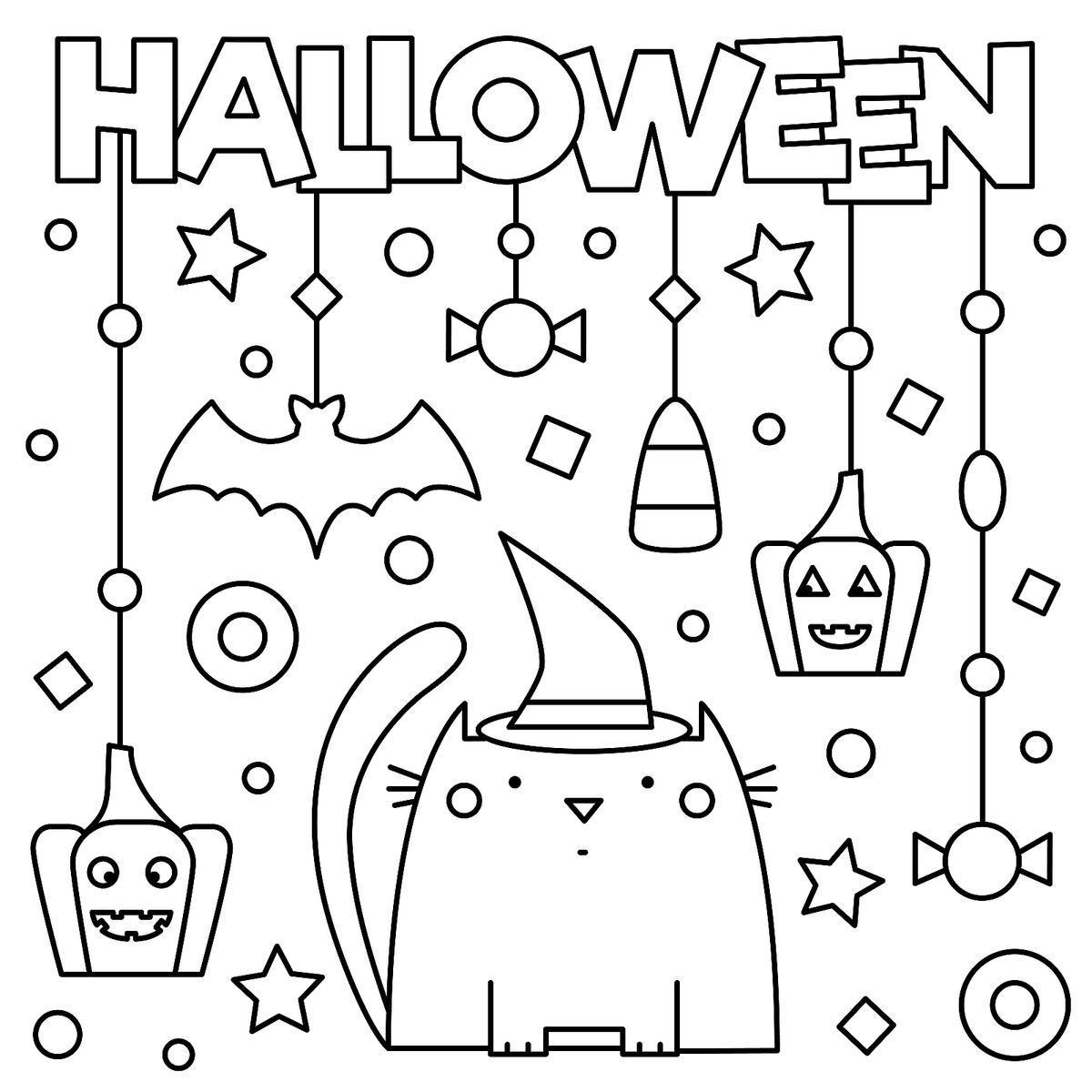 Halloween Trick Or Treat Coloring Pages