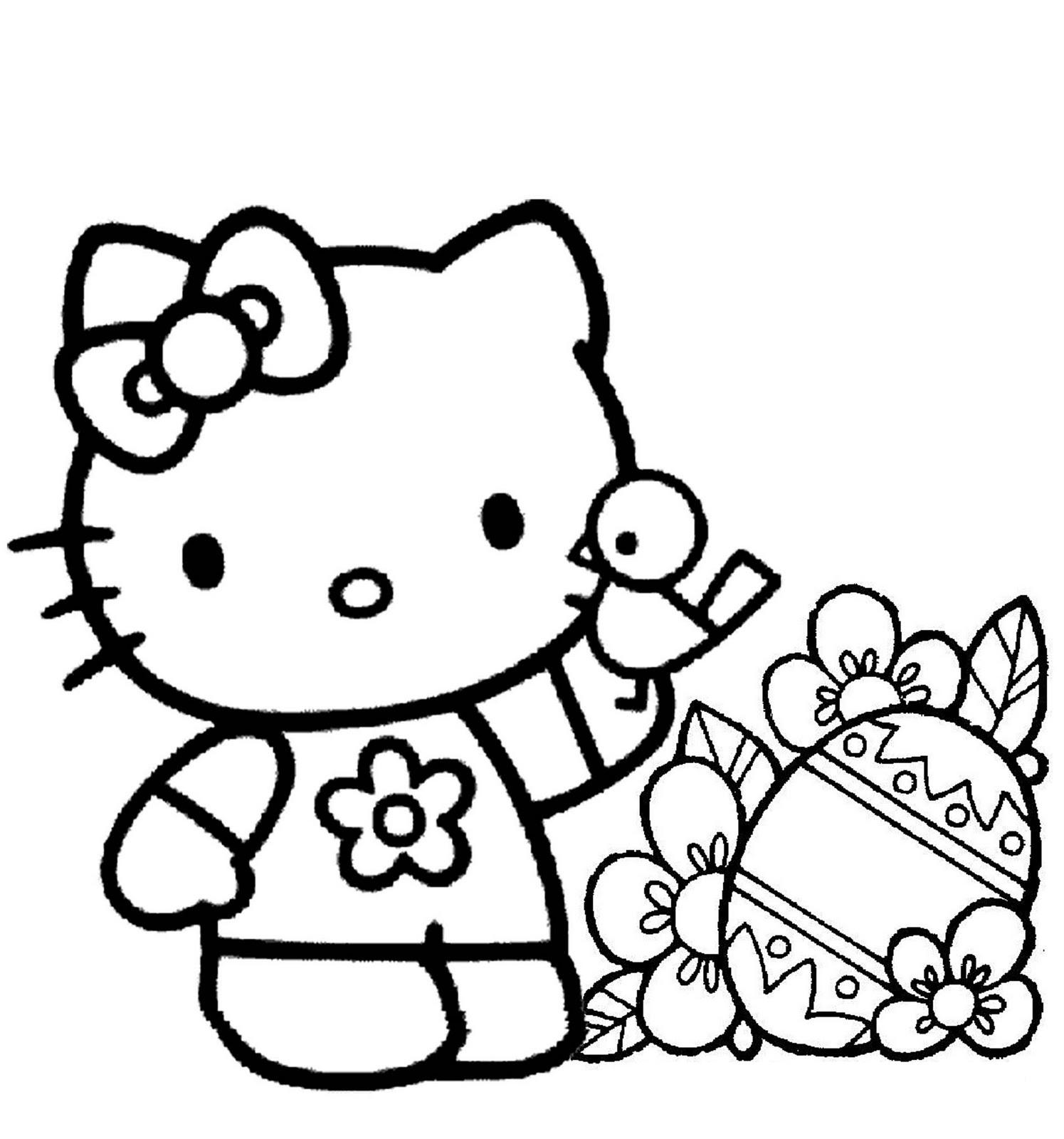 Hello Kitty Birthday Celebration Coloring Pages