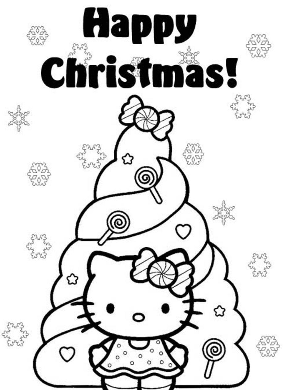 Hello Kitty Birthday Cupcake Coloring Pages