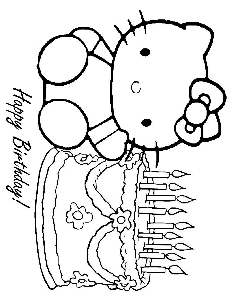 Hello Kitty Birthday Party Activities Coloring Pages