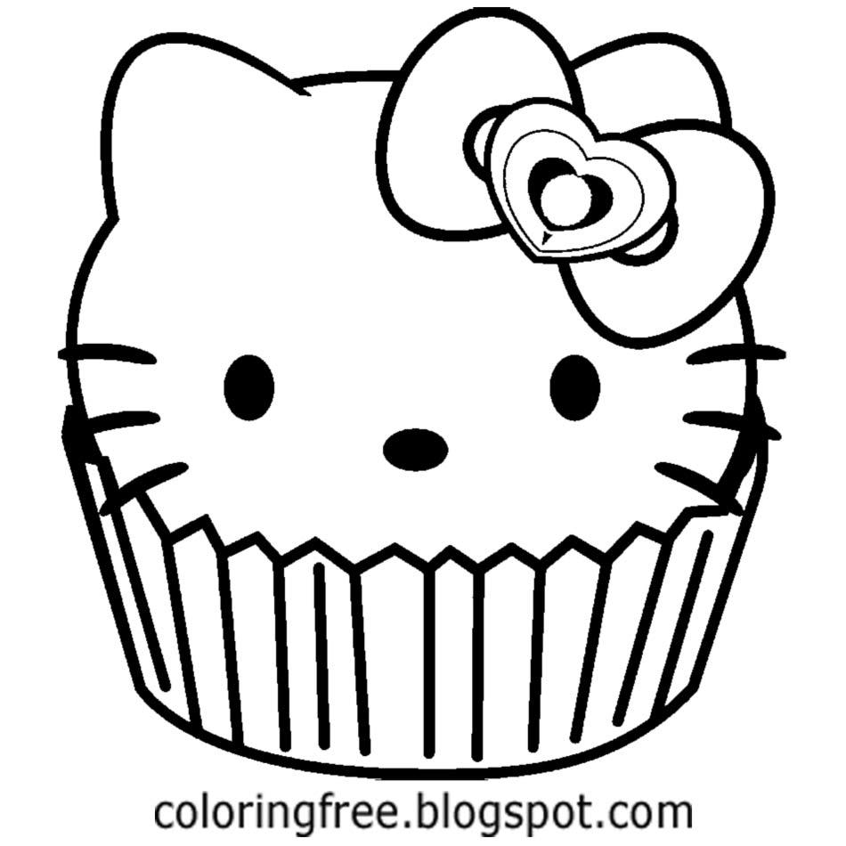 Hello Kitty Happy Birthday Coloring Pages