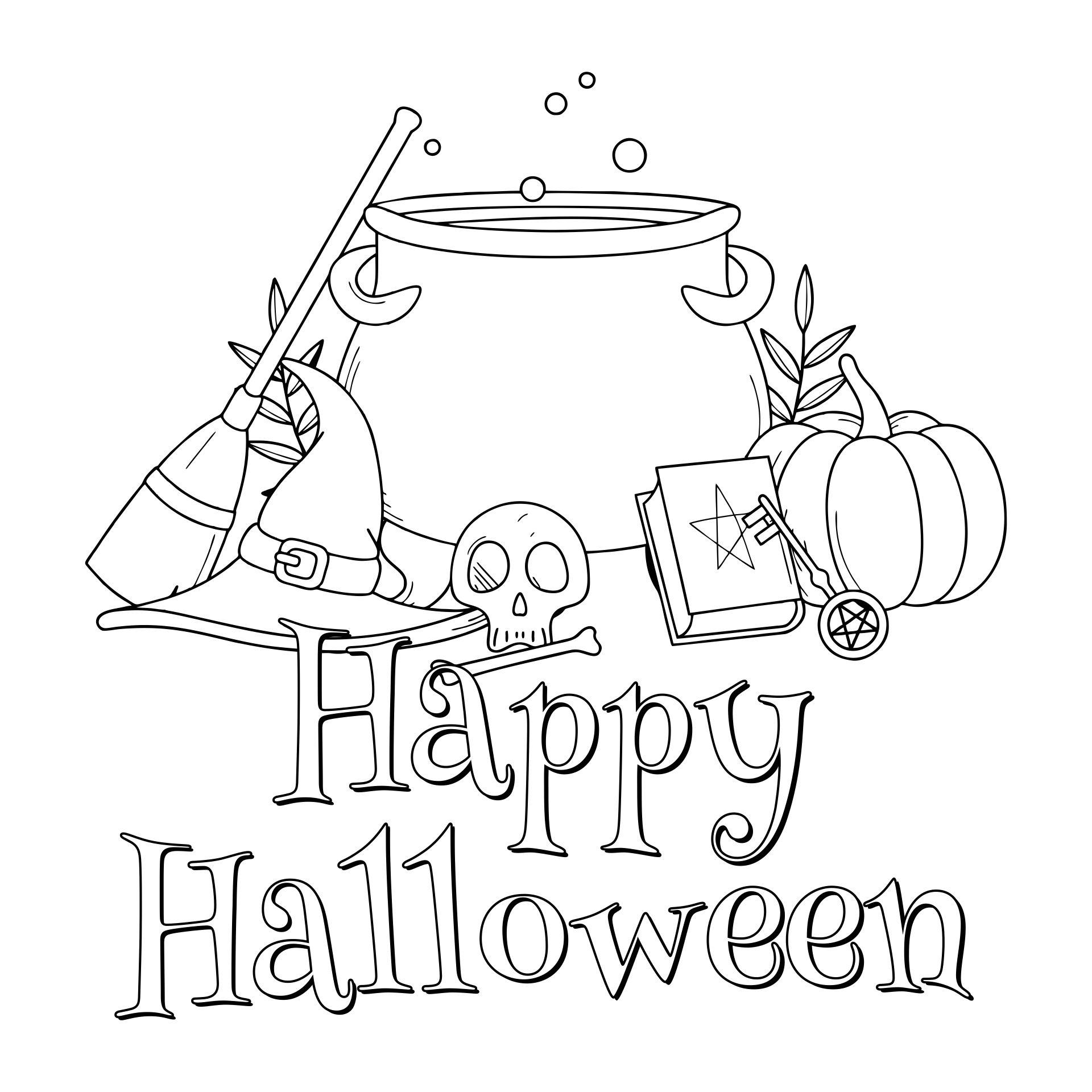 Large Halloween Coloring Pages