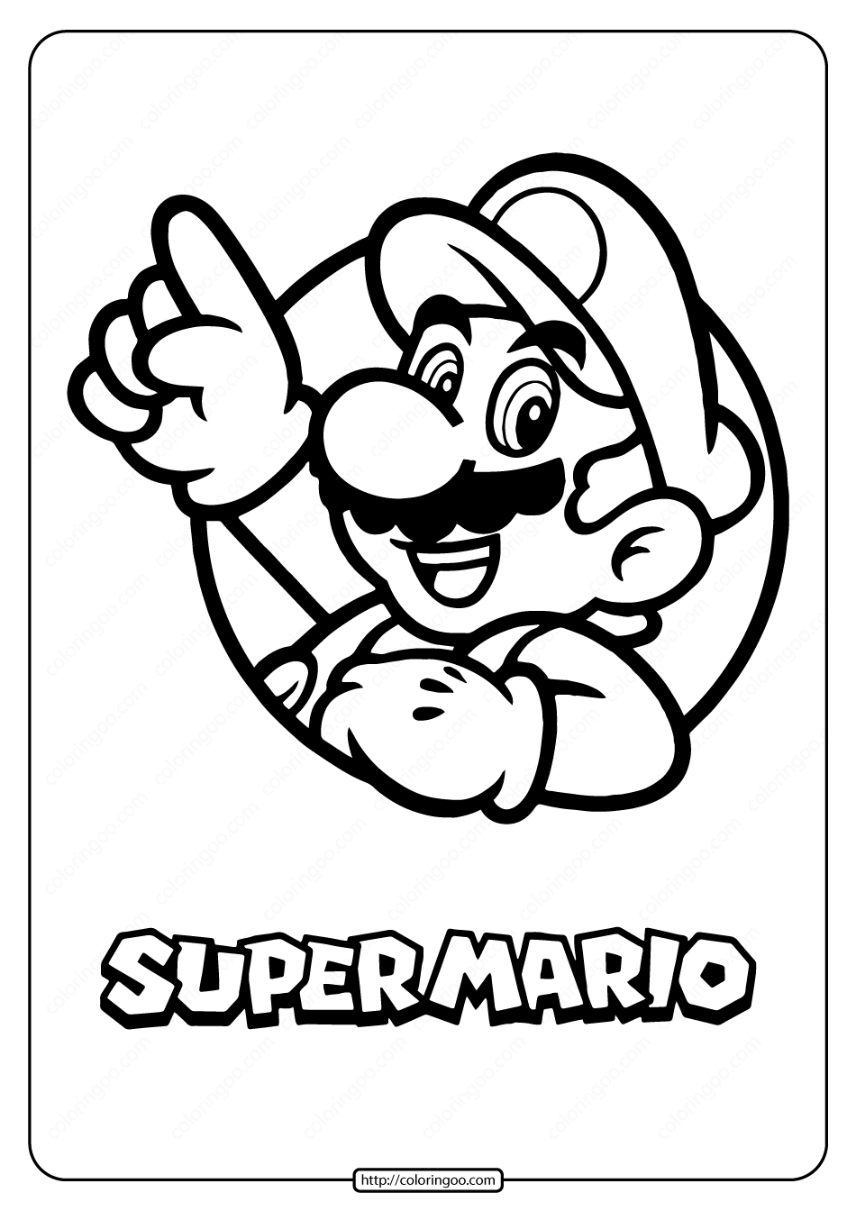 Mario Character Art Coloring Pages