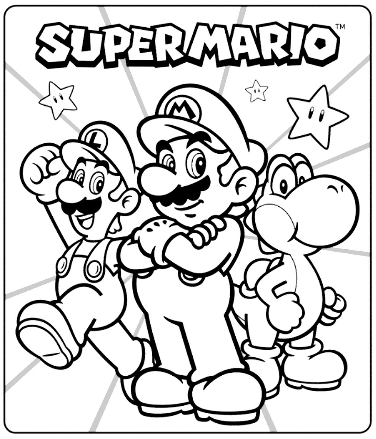 Mario Coloring Designs