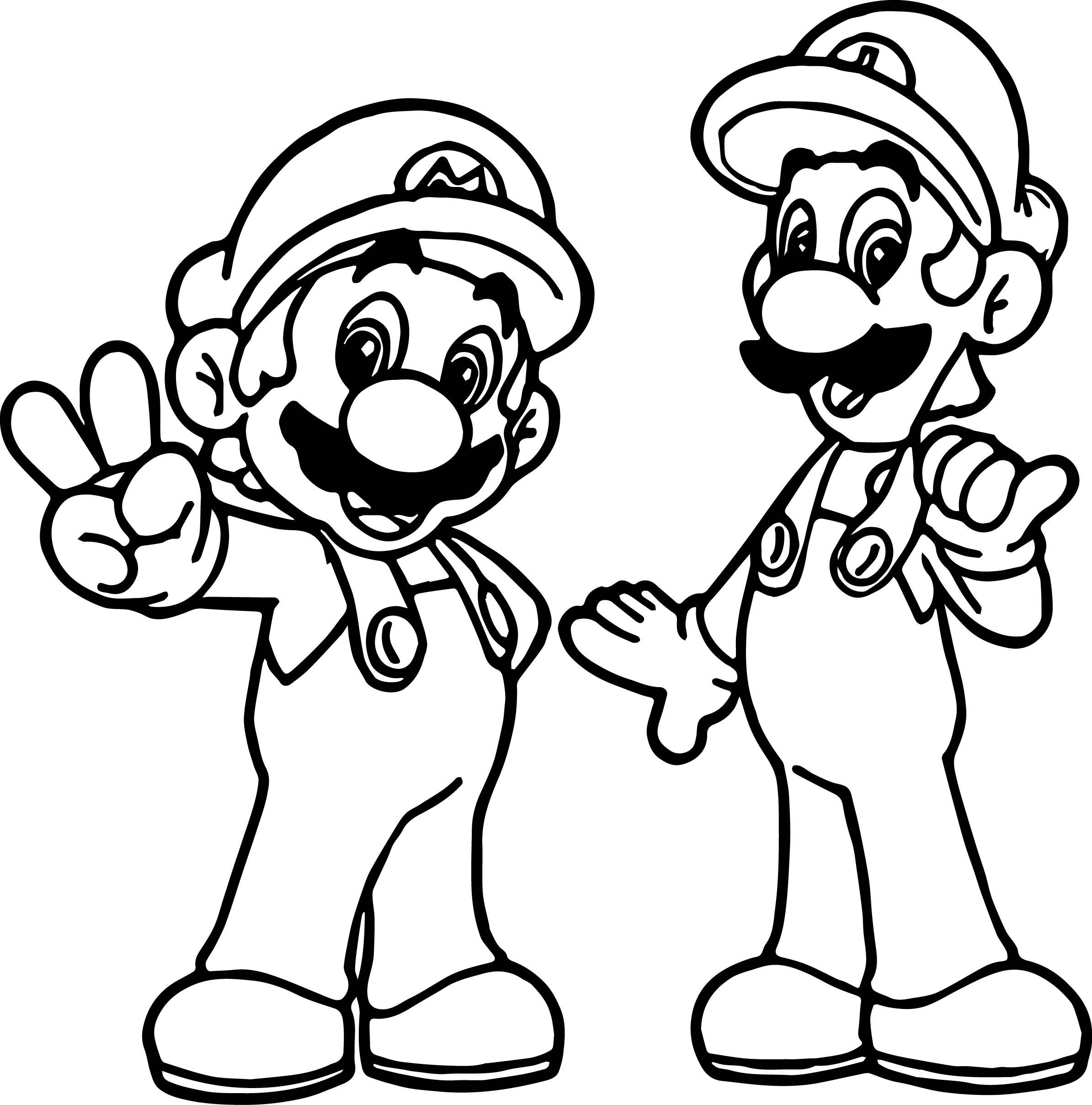 Mario Coloring Page Collection