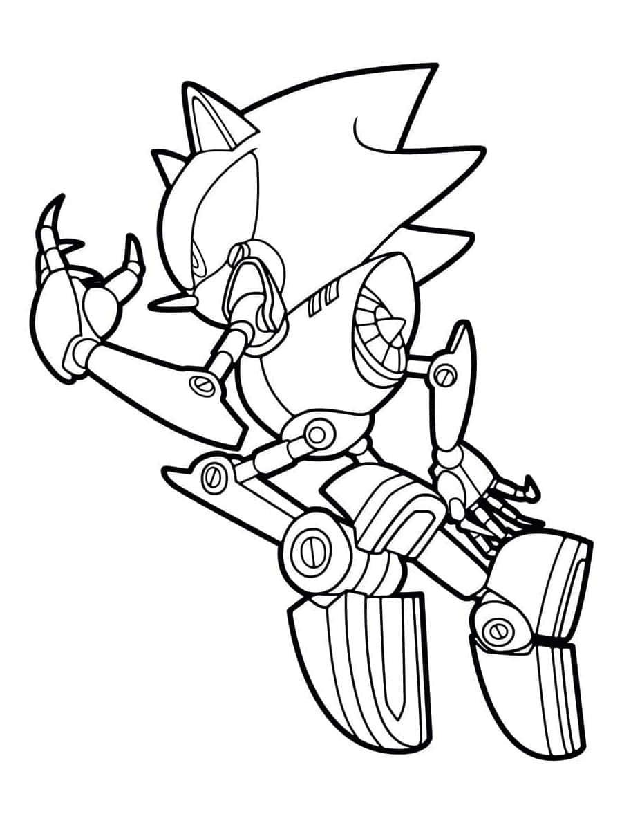 Metal Sonic And Other Characters Coloring Pages