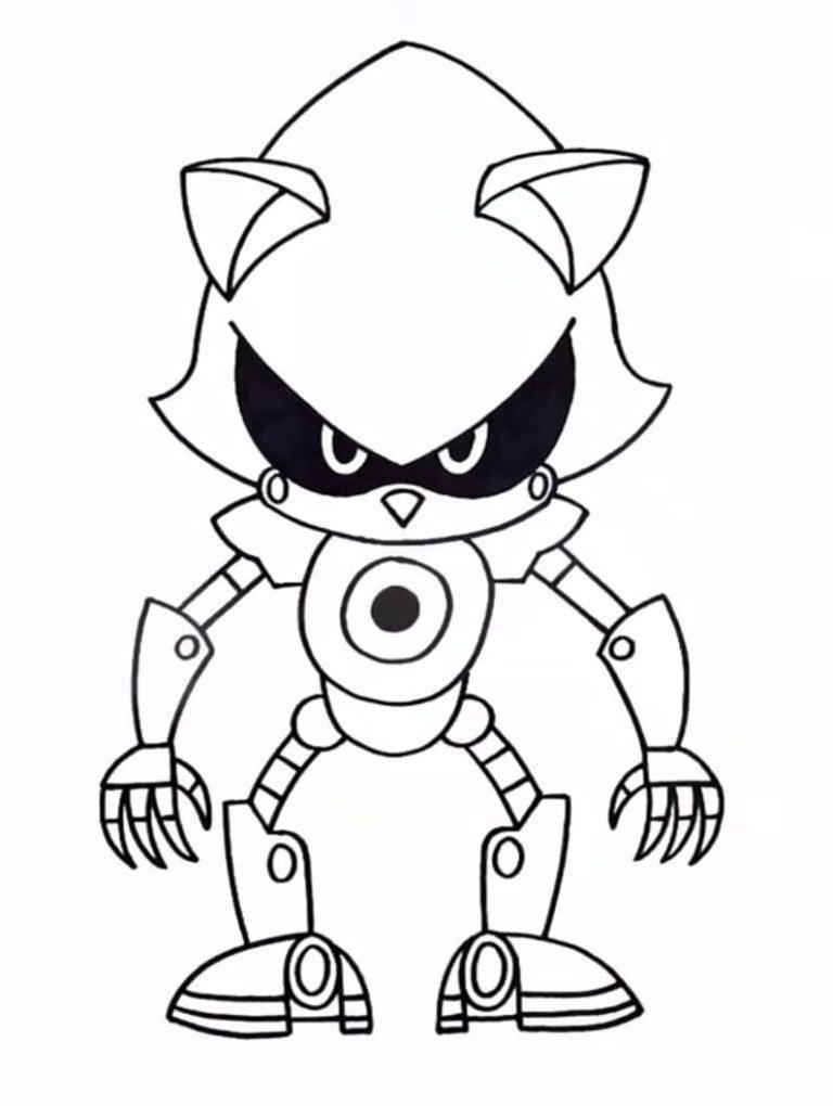 Metal Sonic Artwork Coloring Pages