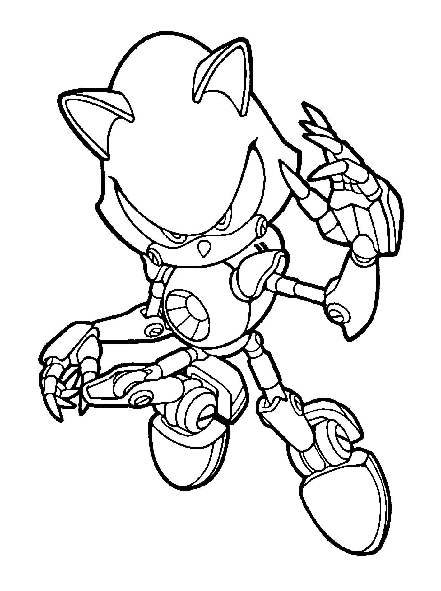 Metal Sonic Character Design Coloring Pages