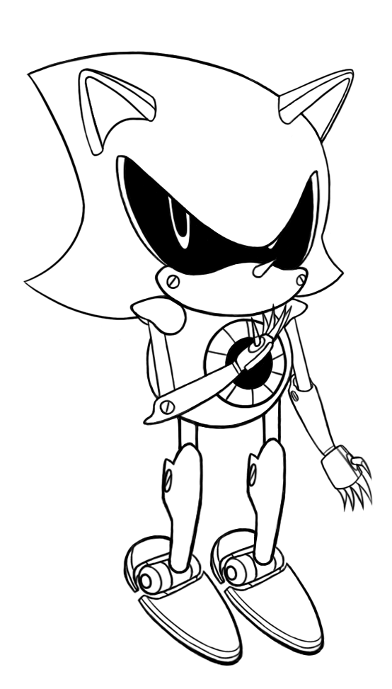 Metal Sonic Coloring Pages For Adults