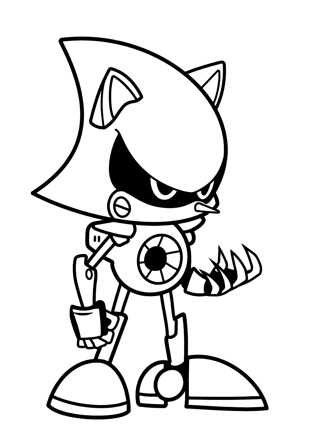 Metal Sonic Coloring Pages With Backgrounds