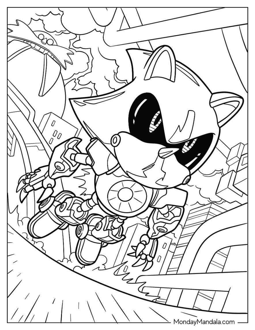 Metal Sonic Coloring Sheets