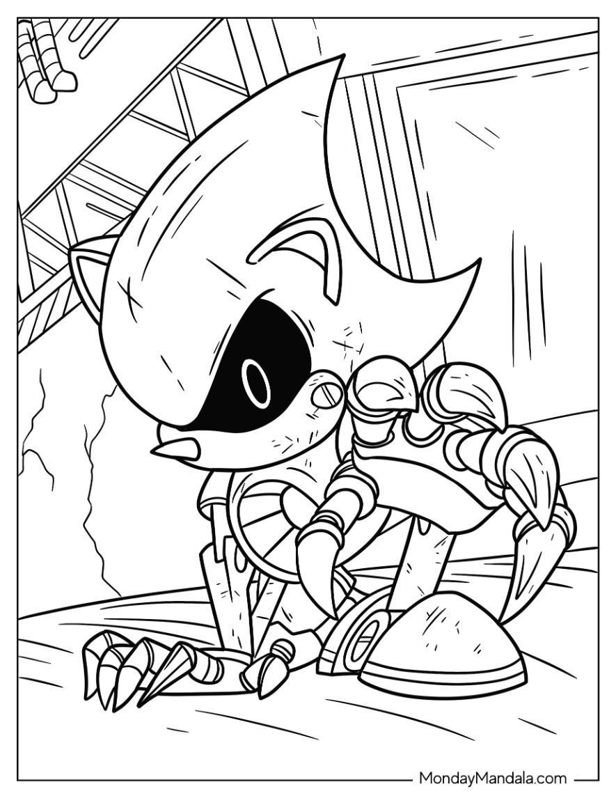 Metal Sonic Villains Coloring Pages