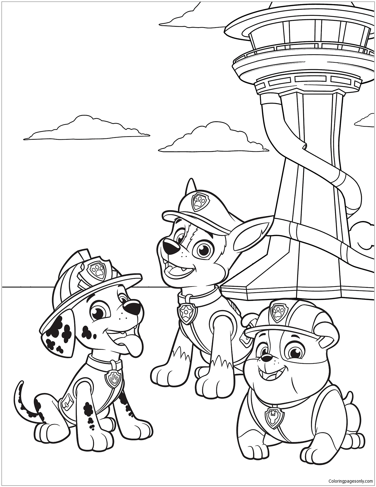 Paw Patrol birthday coloring pages