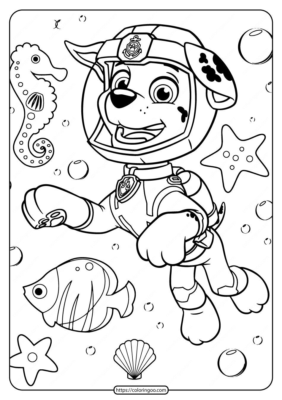 Paw Patrol coloring contests for kids