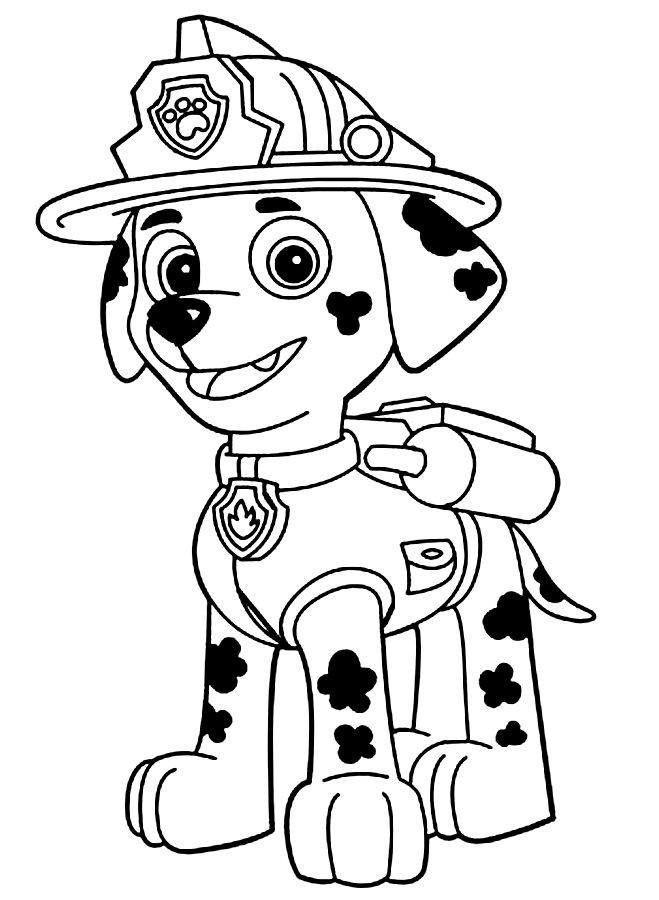 Paw Patrol coloring images for children