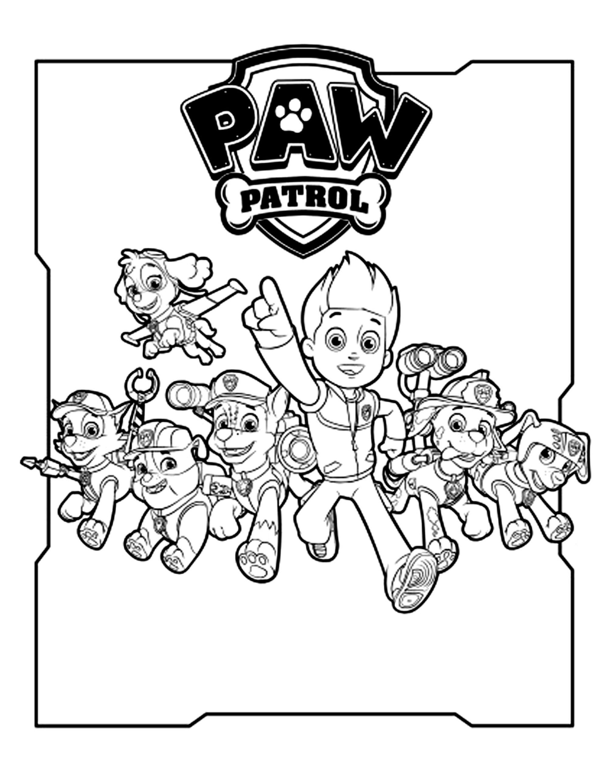 Paw Patrol coloring pages PDF