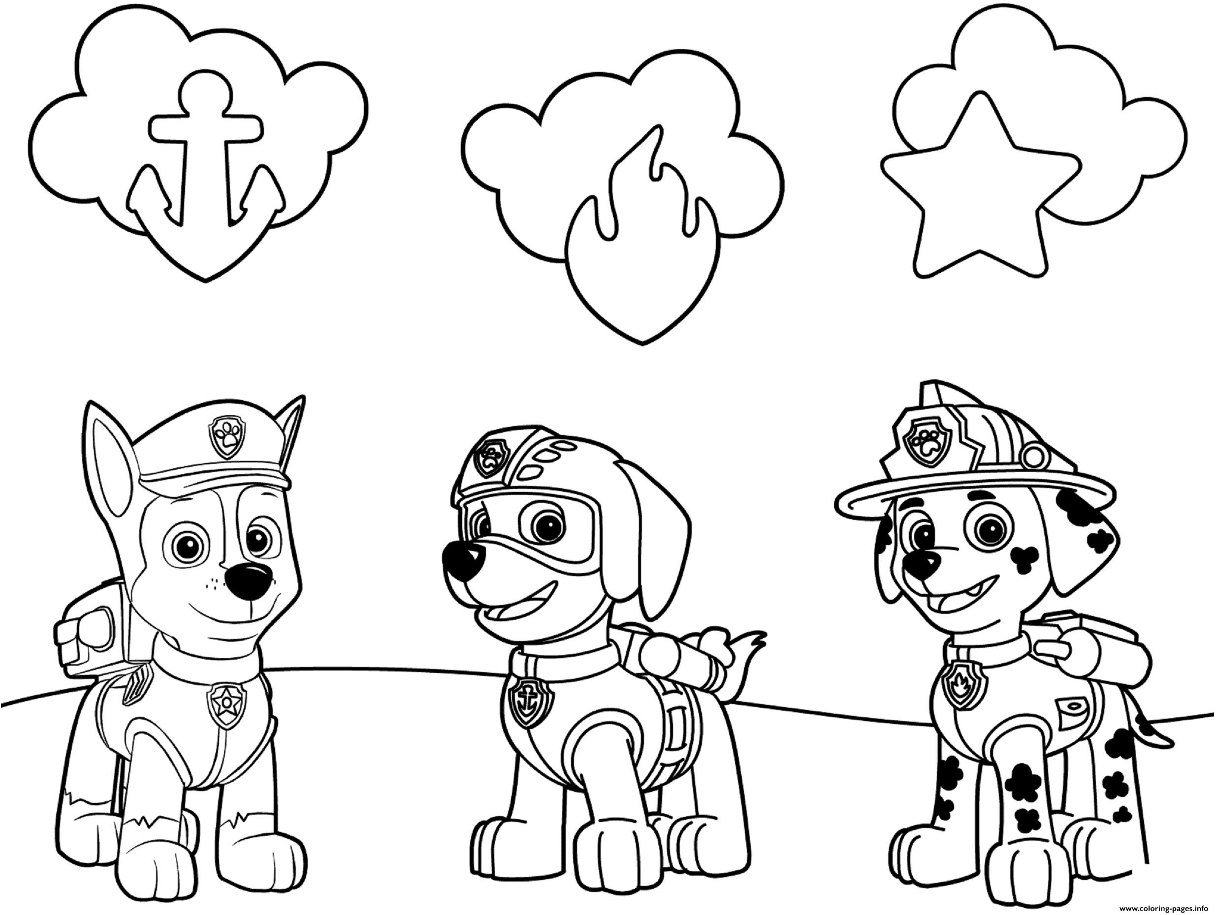 Paw Patrol coloring pages online