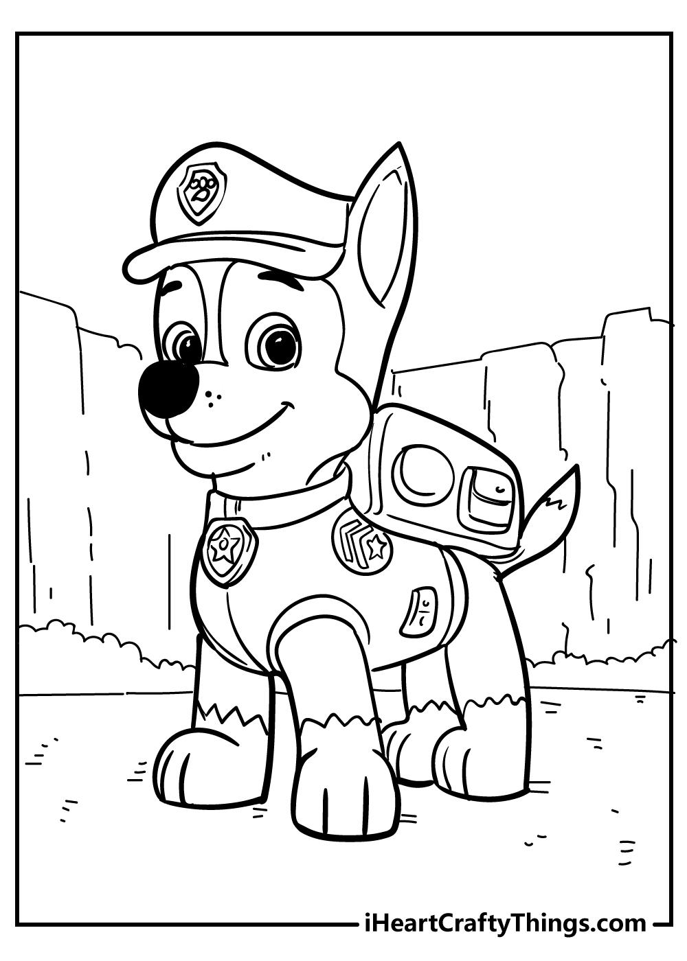 Paw Patrol coloring pages with names