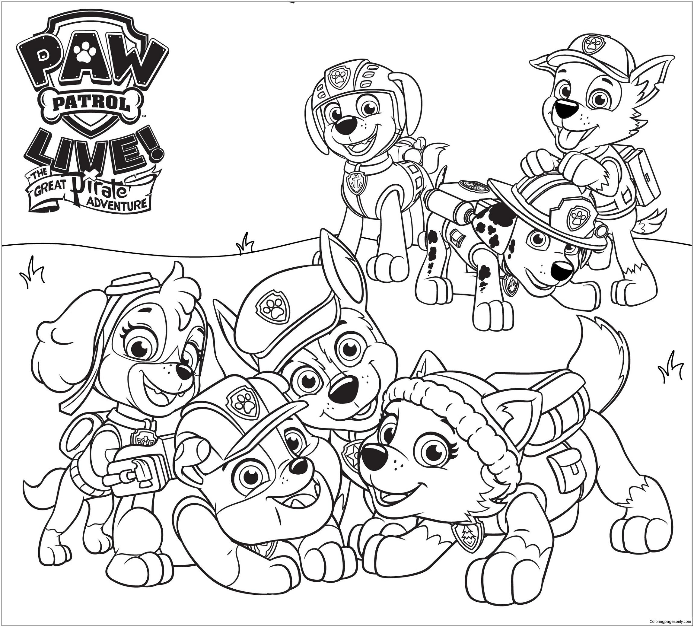 Paw Patrol coloring pictures to print