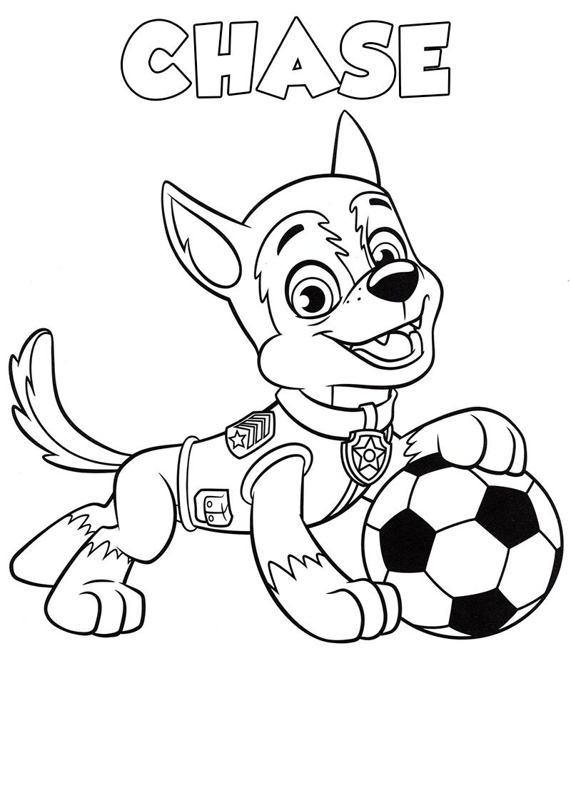 Paw Patrol coloring sheets for preschoolers